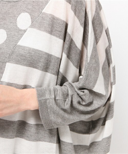 FRAPBOIS（フラボア）の「テンセルコットニット（ニット/セーター・レディース・ブラック/グレー/ベージュ・1）」の8枚目の写真