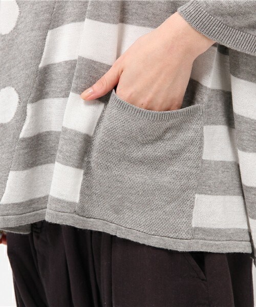 FRAPBOIS（フラボア）の「テンセルコットニット（ニット/セーター・レディース・ブラック/グレー/ベージュ・1）」の10枚目の写真