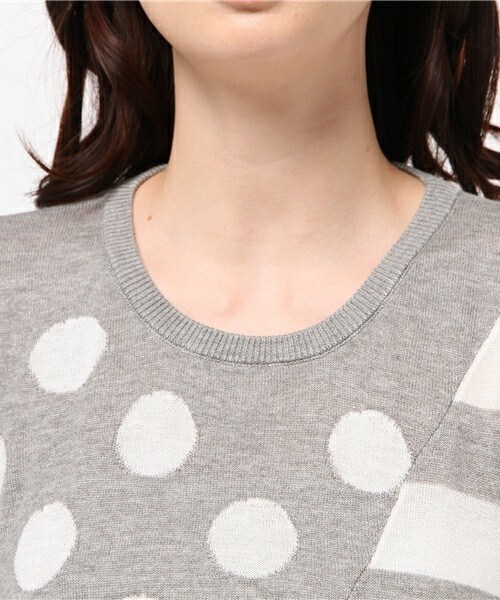 FRAPBOIS（フラボア）の「テンセルコットニット（ニット/セーター・レディース・ブラック/グレー/ベージュ・1）」の7枚目の写真