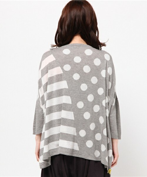 FRAPBOIS（フラボア）の「テンセルコットニット（ニット/セーター・レディース・ブラック/グレー/ベージュ・1）」の6枚目の写真