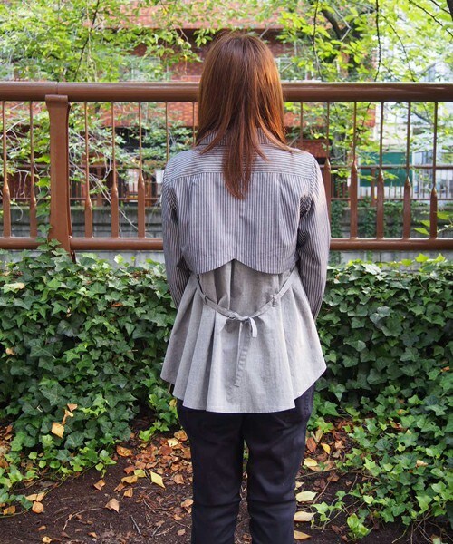 FRAPBOIS（フラボア）の「シャンブロー（シャツ/ブラウス・レディース・ホワイト/ストライプ/チェック・0/1）」の4枚目の写真