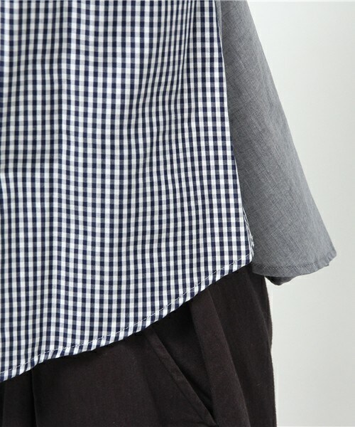 FRAPBOIS（フラボア）の「シャンブロー（シャツ/ブラウス・レディース・ホワイト/ストライプ/チェック・0/1）」の15枚目の写真