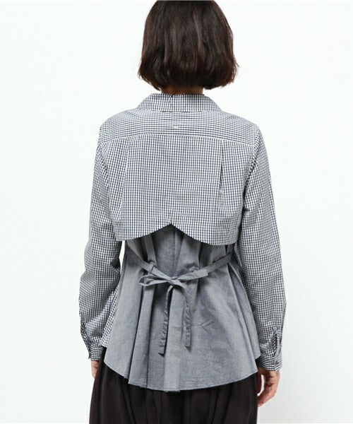 FRAPBOIS（フラボア）の「シャンブロー（シャツ/ブラウス・レディース・ホワイト/ストライプ/チェック・0/1）」の11枚目の写真