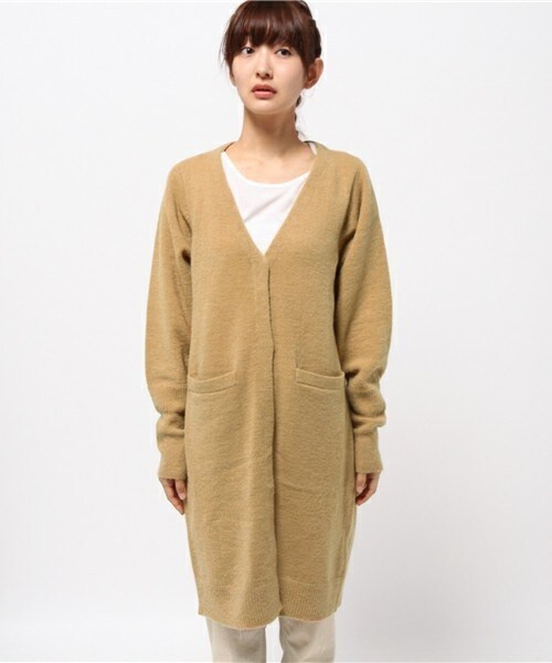 FRAPBOIS（フラボア）の「モヘアストレッチ（カーディガン/ボレロ・レディース・ブラック/グレー/ベージュ・1）」の8枚目の写真