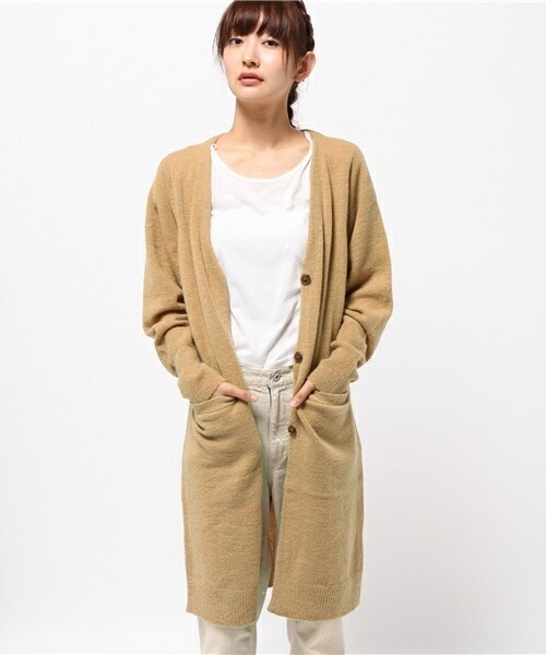 FRAPBOIS（フラボア）の「モヘアストレッチ（カーディガン/ボレロ・レディース・ブラック/グレー/ベージュ・1）」の3枚目の写真