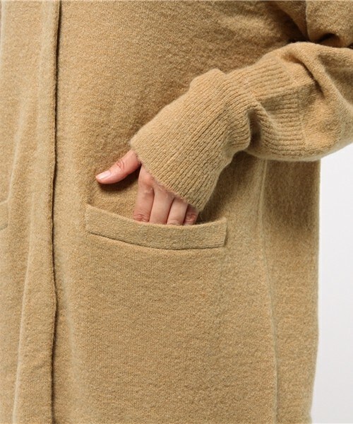 FRAPBOIS（フラボア）の「モヘアストレッチ（カーディガン/ボレロ・レディース・ブラック/グレー/ベージュ・1）」の12枚目の写真