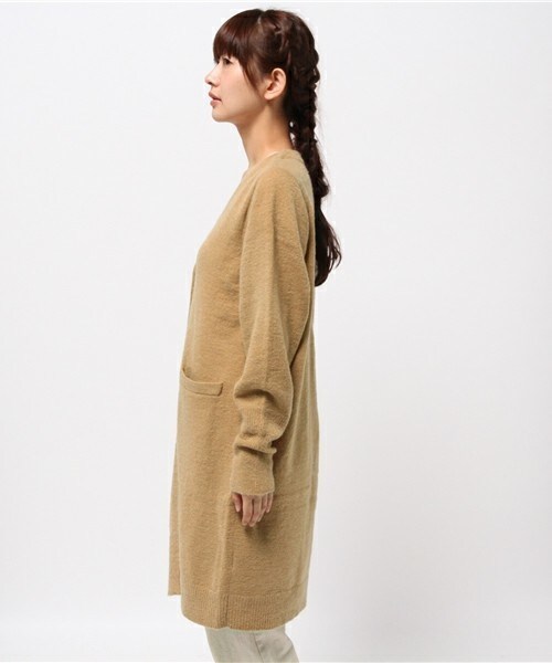 FRAPBOIS（フラボア）の「モヘアストレッチ（カーディガン/ボレロ・レディース・ブラック/グレー/ベージュ・1）」の9枚目の写真