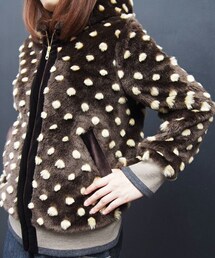 クリーニング済み！FRAPBOIS ドット柄　ファーコート FRAPBOIS（フラボア）の「ドットファー（ブルゾン）」 - WEAR