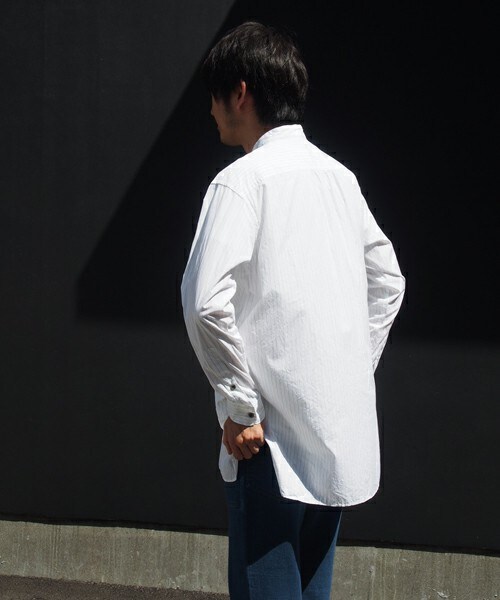 FRAPBOIS（フラボア）の「グランパ（シャツ/ブラウス・メンズ・ホワイト/ブルー/ネイビー・2/3）」の11枚目の写真