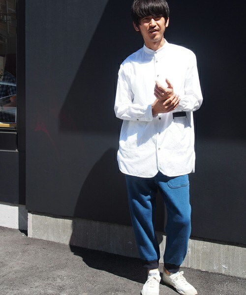 FRAPBOIS（フラボア）の「グランパ（シャツ/ブラウス・メンズ・ホワイト/ブルー/ネイビー・2/3）」の4枚目の写真