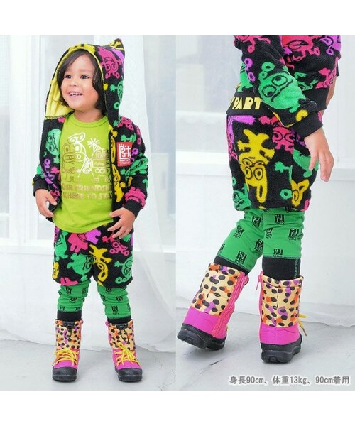 PARTY PARTY（パーティーパーティー）の「ファーフリースズボッツ（パンツ・キッズ・ブラック/オレンジ・80/90/100/110/120）」の13枚目の写真