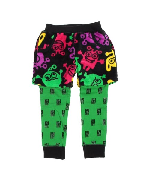 PARTY PARTY（パーティーパーティー）の「ファーフリースズボッツ（パンツ・キッズ・ブラック/オレンジ・80/90/100/110/120）」の3枚目の写真