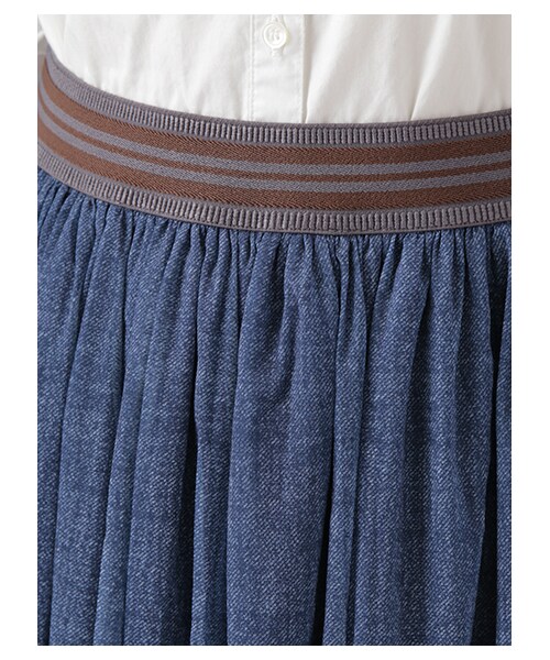 earth music&ecology（アースミュージックアンドエコロジー）の「＜WEB限定大きな・小さなサイズ＞チュールミディ丈スカート（スカート・オフホワイト/グレー/カーキ/インディゴ/ネイビー・XS/L）」の11枚目の写真