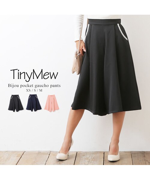 No Brand ノーブランド の 技ありきれいめガウチョ ポケットビジューガウチョパンツ ワイドパンツ カーゴパンツ Wear