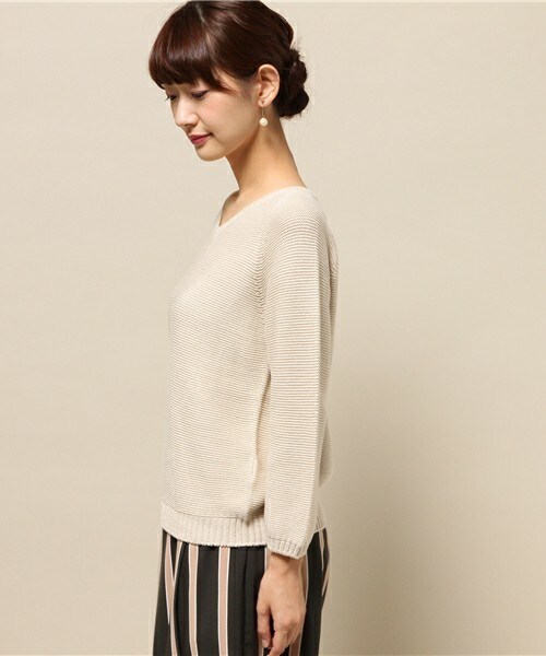 Soareak（ソアリーク）の「ﾎｰﾙｶﾞｰﾒﾝﾄﾗﾒﾌﾟﾙｵｰﾊﾞｰ（ニット/セーター・レディース・グレー/ベージュ/ワインレッド・MEDIUM）」の7枚目の写真