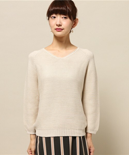 Soareak（ソアリーク）の「ﾎｰﾙｶﾞｰﾒﾝﾄﾗﾒﾌﾟﾙｵｰﾊﾞｰ（ニット/セーター・レディース・グレー/ベージュ/ワインレッド・MEDIUM）」の6枚目の写真