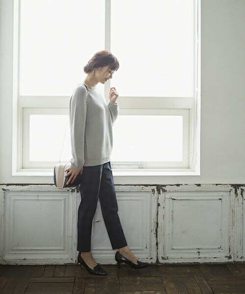 Soareak（ソアリーク）の「ﾎｰﾙｶﾞｰﾒﾝﾄﾗﾒﾌﾟﾙｵｰﾊﾞｰ（ニット/セーター・レディース・グレー/ベージュ/ワインレッド・MEDIUM）」の15枚目の写真