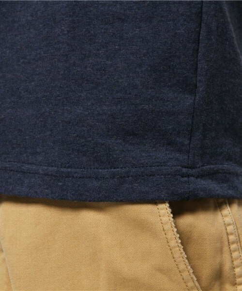 glory crew（グローリークルー）の「スーピマコットンVネックロングTシャツ（Tシャツ/カットソー・メンズ・ホワイト/ブラック/チャコールグレー/カーキ/ブルー/ネイビー/ボルドー・MEDIUM/SMALL/LARGE/LL）」の13枚目の写真