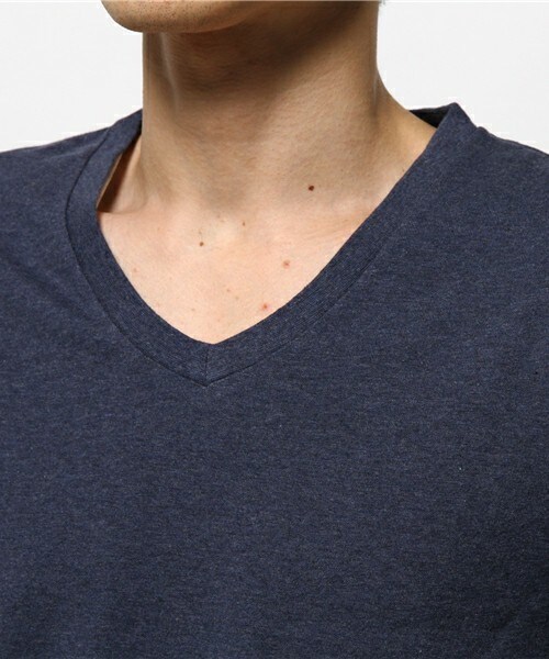 glory crew（グローリークルー）の「スーピマコットンVネックロングTシャツ（Tシャツ/カットソー・メンズ・ホワイト/ブラック/チャコールグレー/カーキ/ブルー/ネイビー/ボルドー・MEDIUM/SMALL/LARGE/LL）」の11枚目の写真