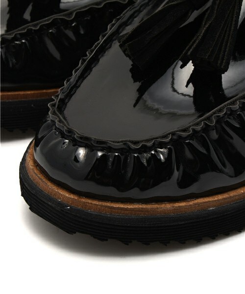 Bridget Birkin（ブリジットバーキン）の「エナメルボリュームタッセルモカシューズ (551627)（その他シューズ・レディース・ブラック/ネイビー/ボルドー・S/M/L/LL）」の7枚目の写真