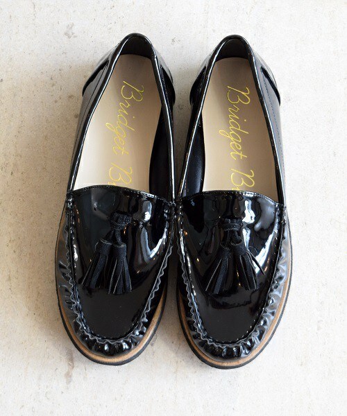 Bridget Birkin（ブリジットバーキン）の「エナメルボリュームタッセルモカシューズ (551627)（その他シューズ・レディース・ブラック/ネイビー/ボルドー・S/M/L/LL）」の2枚目の写真