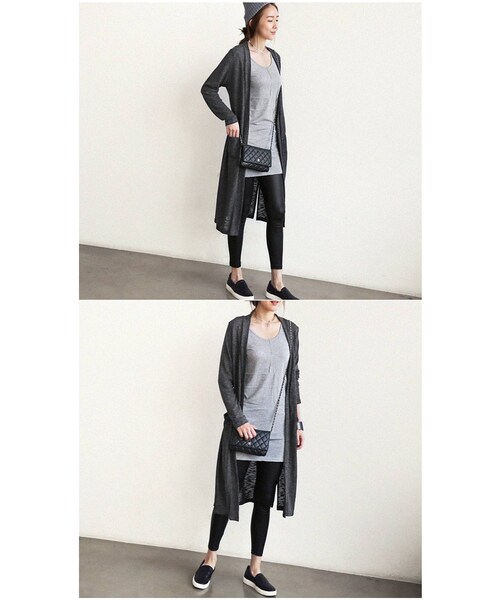 Aco Design（アコデザイン）の「レギンス スリム 美脚/ウエストゴム レギパン/レザー レギンス 10分丈/スパッツ ブラック スリム（レギンス/スパッツ・レディース・ブラック・フリーサイズ　ウエスト：58　ヒップ：73　股上：24　袖幅：19　総丈：93）」の8枚目の写真