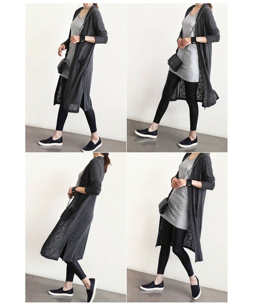 Aco Design（アコデザイン）の「レギンス スリム 美脚/ウエストゴム レギパン/レザー レギンス 10分丈/スパッツ ブラック スリム（レギンス/スパッツ・レディース・ブラック・フリーサイズ　ウエスト：58　ヒップ：73　股上：24　袖幅：19　総丈：93）」の9枚目の写真