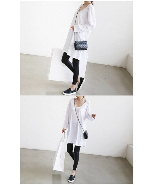 Aco Design（アコデザイン）の「レギンス スリム 美脚/ウエストゴム レギパン/レザー レギンス 10分丈/スパッツ ブラック スリム（レギンス/スパッツ・レディース・ブラック・フリーサイズ　ウエスト：58　ヒップ：73　股上：24　袖幅：19　総丈：93）」の10枚目の写真