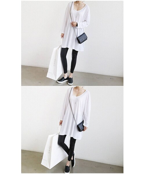 Aco Design（アコデザイン）の「レギンス スリム 美脚/ウエストゴム レギパン/レザー レギンス 10分丈/スパッツ ブラック スリム（レギンス/スパッツ・レディース・ブラック・フリーサイズ　ウエスト：58　ヒップ：73　股上：24　袖幅：19　総丈：93）」の11枚目の写真