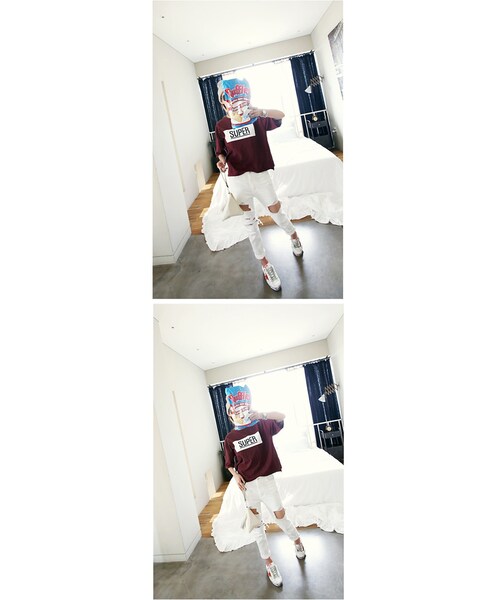 Aco Design（アコデザイン）の「スニーカー 白 レディース/メッシュ スニーカー シューズ/ホワイト スニーカー/運動靴 レディース 白（スニーカー・レディース・ブラック・22.5~25.0　[23.0基準]　前底:2.5　後底：2.5　幅：8.3　足長：23.6）」の9枚目の写真