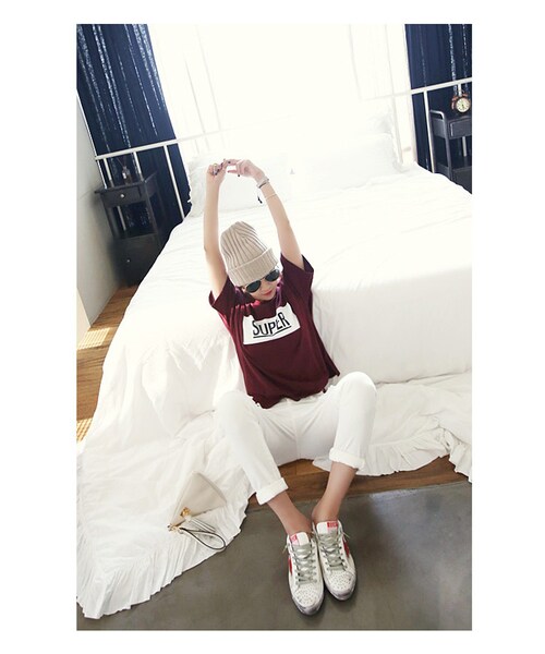 Aco Design（アコデザイン）の「スニーカー 白 レディース/メッシュ スニーカー シューズ/ホワイト スニーカー/運動靴 レディース 白（スニーカー・レディース・ブラック・22.5~25.0　[23.0基準]　前底:2.5　後底：2.5　幅：8.3　足長：23.6）」の10枚目の写真