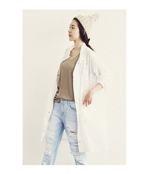 Aco Design（アコデザイン）の「ビーニー ニット/ニット帽 リブ/帽子 ニット帽（ニットキャップ/ビーニー・レディース・ブラック・フリーサイズ　総丈:31　頭囲:45）」の9枚目の写真