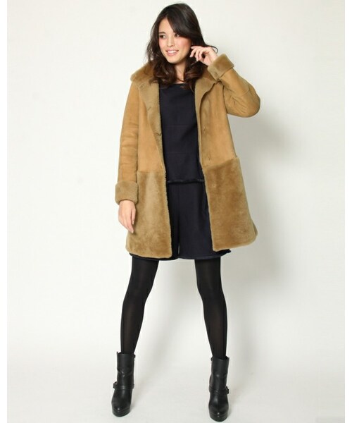 Viaggio Blu（ビアッジョブルー）の「ムートンスタンドコート（）」 - WEAR