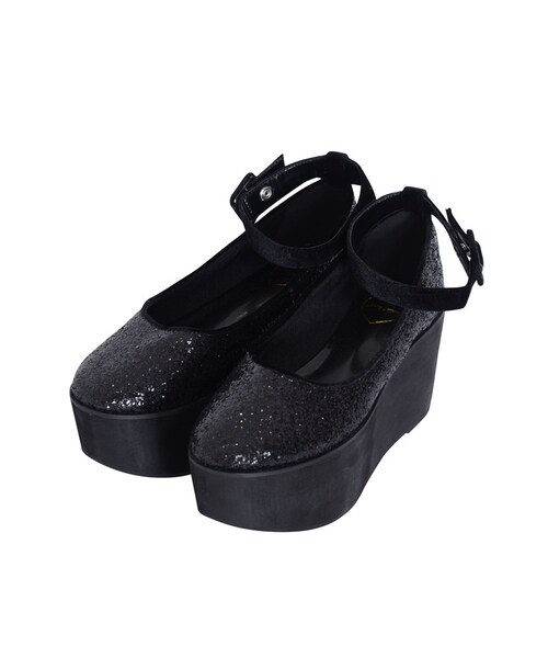 merry jenny（メリージェニー）の「グリッター厚底シューズ（シューズ・レディース・ブラック/ピンク/ミックス・M/L）」の4枚目の写真