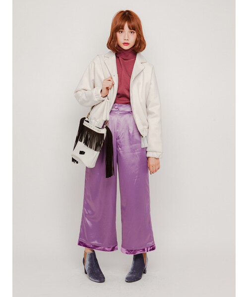 merry jenny(メリージェニー)の「ツインテールポシェット(バッグ・レディース・アイボリー/ブラック・F)」の4枚目の写真