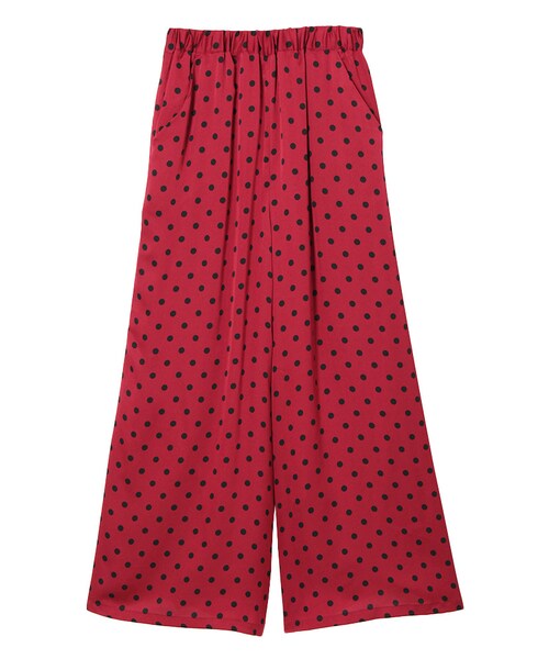 merry jenny（メリージェニー）の「ドットイージーパンツ（パンツ・レディース・ブラック/ワイン/ダークグリーン・F）」の3枚目の写真