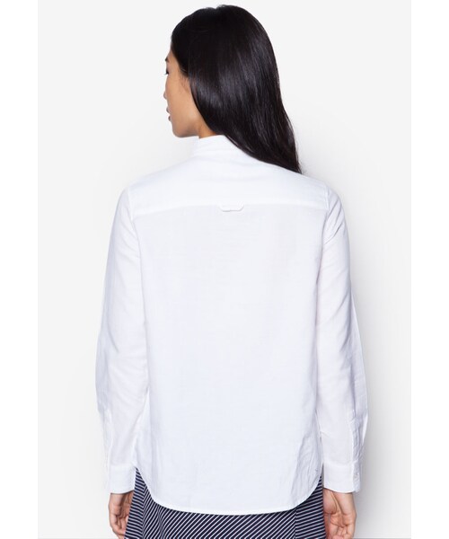MANGO(マンゴ)の「Chest-Pocket Cotton Shirt(トップス・レディース・White・XS/S/M/L/XL)」の3枚目の写真