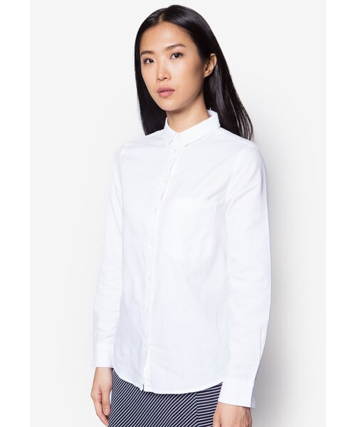 MANGO(マンゴ)の「Chest-Pocket Cotton Shirt(トップス・レディース・White・XS/S/M/L/XL)」の2枚目の写真