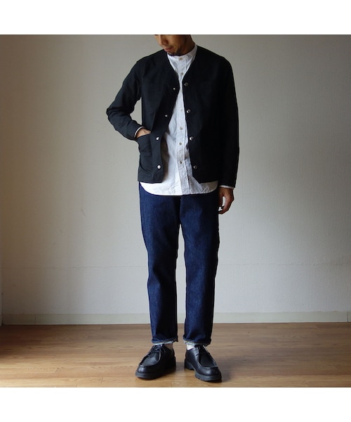 MANUAL ALPHABET（マニュアル アルファベット）の「【完売御礼】MANUAL ALPHABET マニュアルアルファベット MA-J-094 C/N グログランエンジニアジャケット BLK ブラック MEN’S メンズ（カバーオール・メンズ・その他）」の4枚目の写真