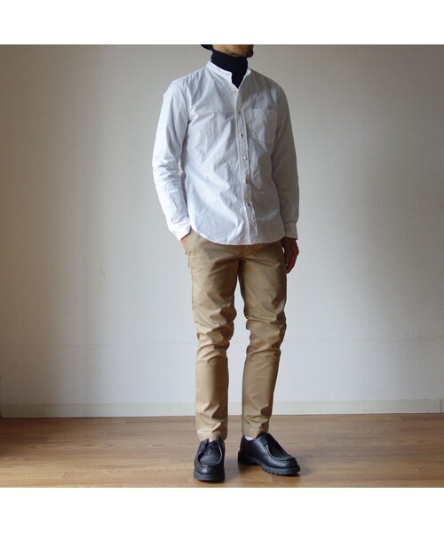 STORES.jp(ストアーズドットジェーピー)の「【2015秋の新作】Tieasy AUTHENTIC CLASSIC ティージーオーセンティッククラシック ORIGINAL HIGH NECK SHIRT オリジナルハイネックシャツ ブラック(Tシャツ/カットソー・メンズ・その他)」の5枚目の写真