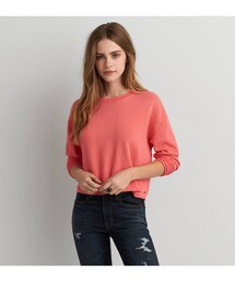 American Eagle | AEOクロップクルースウェットシャツ(スウェット)