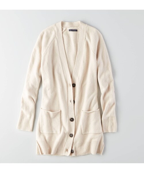 American Eagle（アメリカンイーグル）の「AEOボーイフレンドカーディガン（カーディガン/ボレロ・レディース・ブラック/ライトカシュー/キャラメル/サマーバーガンディー/ライトグレー・XXS/XS/S/M/L/XL）」の3枚目の写真