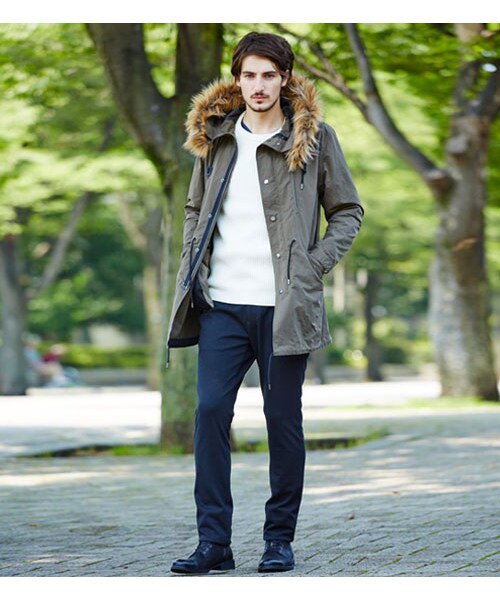 HAMNETT（ハムネット）の「【HAMNETT】 PEACH SKIN MODS COAT（ジャケット/アウター・メンズ・ブラック/カーキ・M/L/XL）」の22枚目の写真