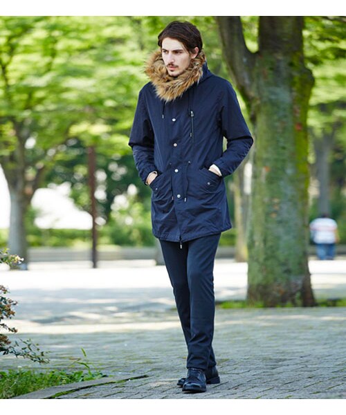 HAMNETT（ハムネット）の「【HAMNETT】 PEACH SKIN MODS COAT（ジャケット/アウター・メンズ・ブラック/カーキ・M/L/XL）」の21枚目の写真