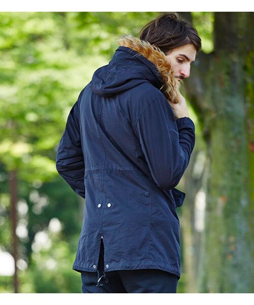 HAMNETT（ハムネット）の「【HAMNETT】 PEACH SKIN MODS COAT（ジャケット/アウター・メンズ・ブラック/カーキ・M/L/XL）」の4枚目の写真