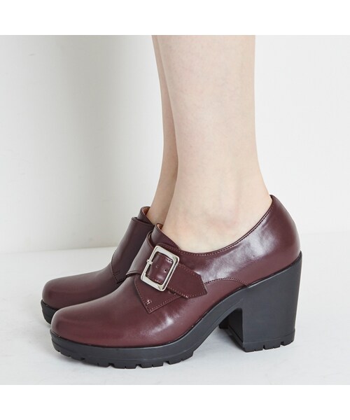 ORiental TRaffic（オリエンタルトラフィック）の「厚底モンクストラップシューズ（シューズ・レディース・ブラック/ブラウン/ホワイト・S/M/L/LL）」の12枚目の写真