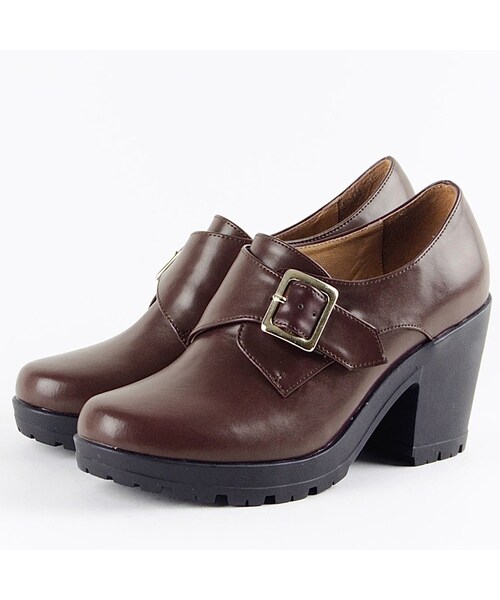 ORiental TRaffic（オリエンタルトラフィック）の「厚底モンクストラップシューズ（シューズ・レディース・ブラック/ブラウン/ホワイト・S/M/L/LL）」の2枚目の写真