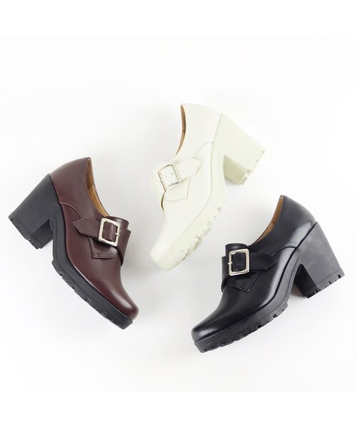 ORiental TRaffic（オリエンタルトラフィック）の「厚底モンクストラップシューズ（シューズ・レディース・ブラック/ブラウン/ホワイト・S/M/L/LL）」の10枚目の写真