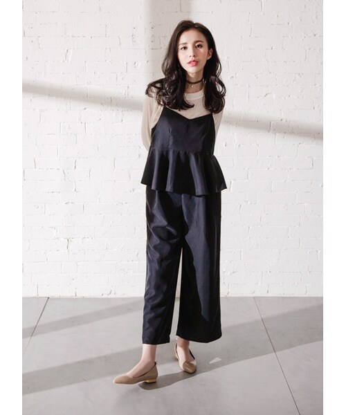 gracegift(グレースギフト)の「韓國都會感蜜桃絨無袖套裝(その他・レディース・黑・F)」の10枚目の写真