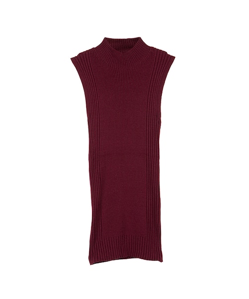 gracegift（グレースギフト）の「韓國纖細感立領針織背心（トップス・レディース・白/酒紅/深綠・F）」の8枚目の写真